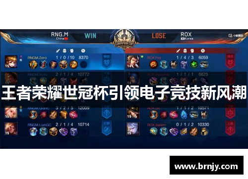 王者荣耀世冠杯引领电子竞技新风潮